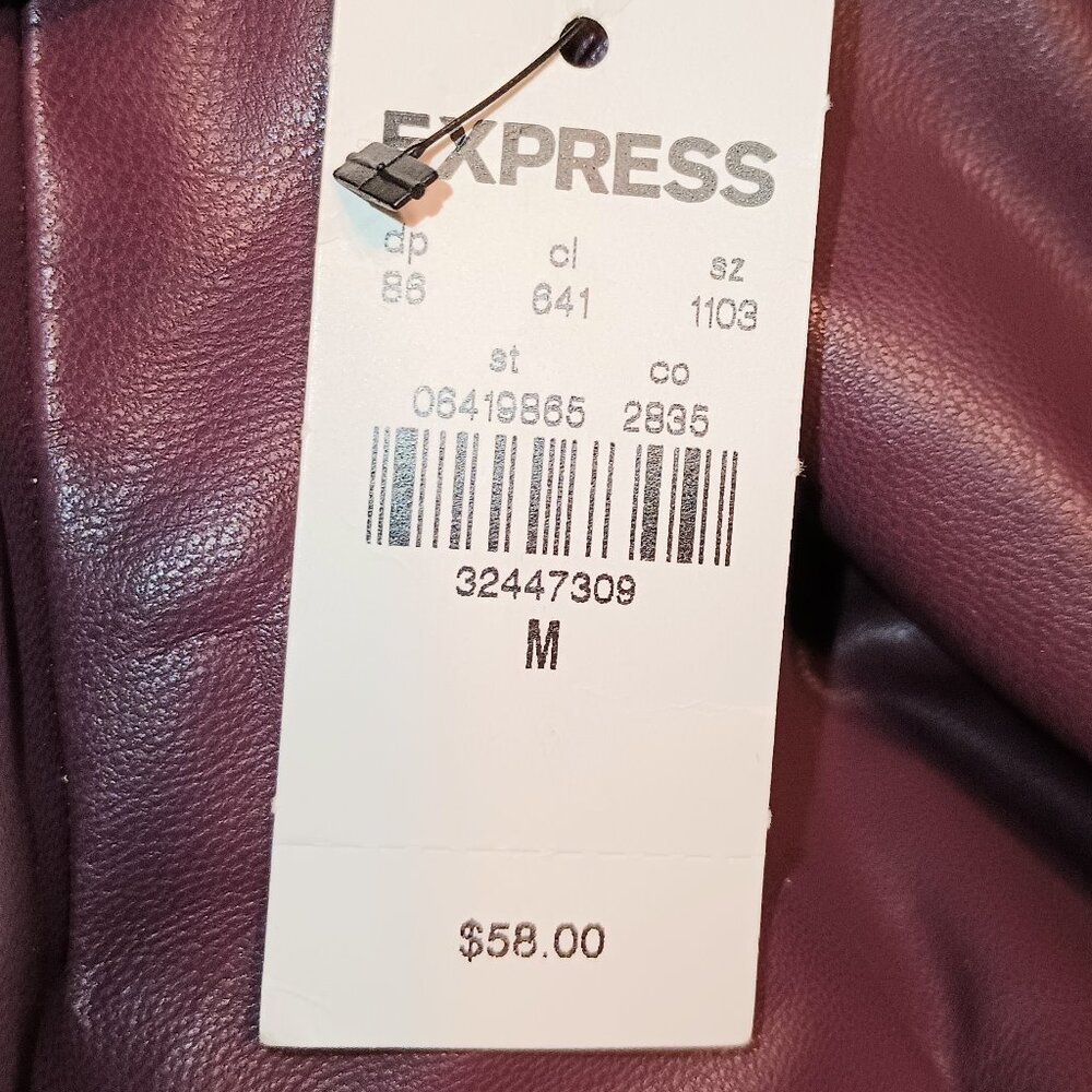 Express Burgundy Sleeveless Bodysuit - Picture 6 of 9